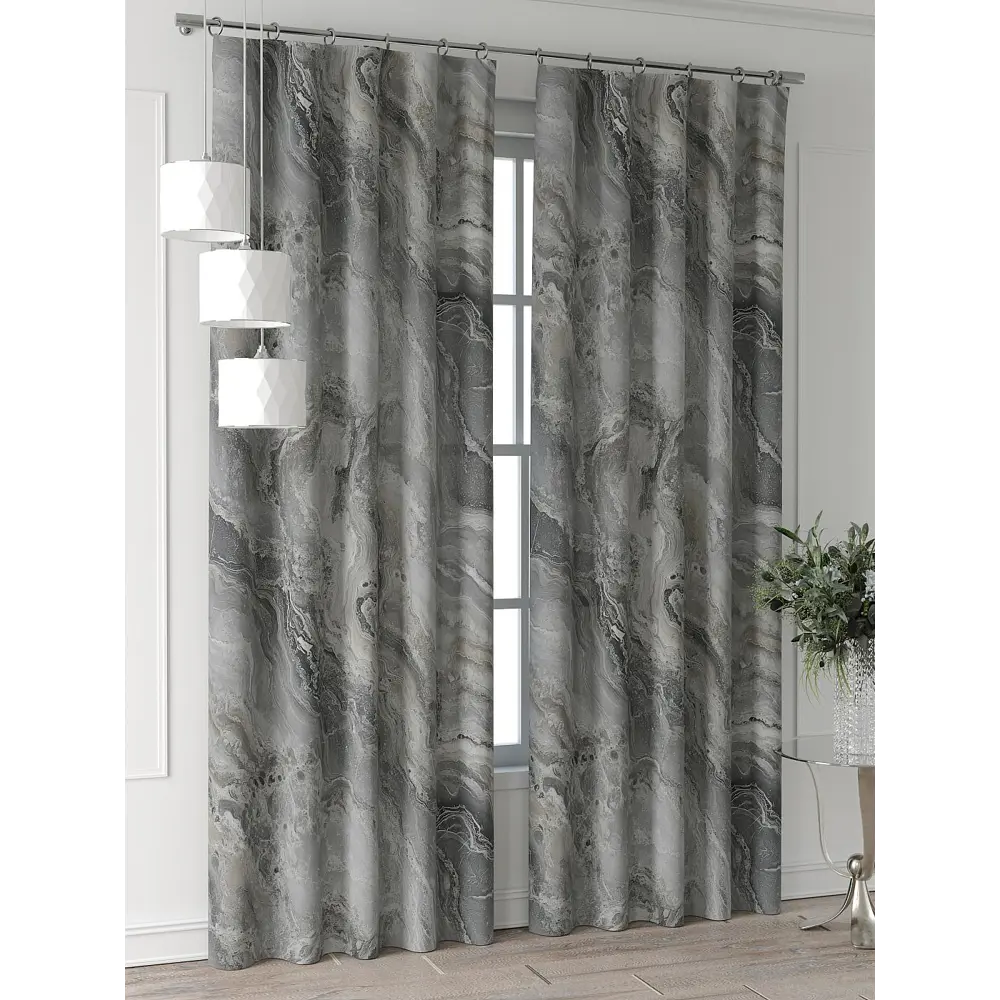 Фото 4 Комплект штор Comfy way Форнерс - 267 - 240 см CW709267240-240 на шторной ленте 240x150 см цвет серый Фото 4 Комплект штор Comfy way Форнерс - 267 - 240 см CW709267240-240 на шторной ленте 240x150 см цвет серый
