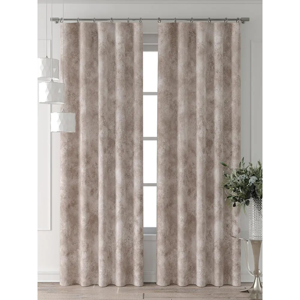 Фото 2 Комплект штор Comfy way Форнерс - 269 - 240 см CW709269240-240 на шторной ленте 240x150 см цвет бежевый Фото 2 Комплект штор Comfy way Форнерс - 269 - 240 см CW709269240-240 на шторной ленте 240x150 см цвет бежевый