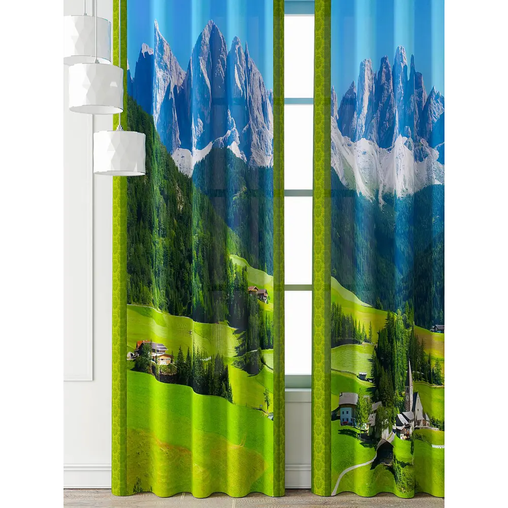 Фото 3 Комплект штор Comfy way Фриости - 01 - 260 см CW711001260-260 на шторной ленте 260x150 см цвет зеленый Фото 3 Комплект штор Comfy way Фриости - 01 - 260 см CW711001260-260 на шторной ленте 260x150 см цвет зеленый