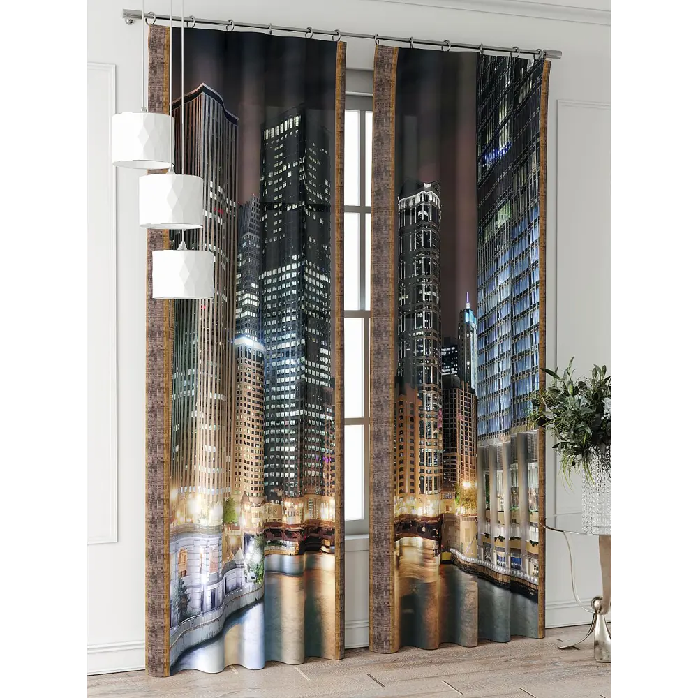 Фото 2 Комплект штор Comfy way Фриости - 12 - 260 см CW711012260-260 на шторной ленте 260x150 см цвет коричневый Фото 2 Комплект штор Comfy way Фриости - 12 - 260 см CW711012260-260 на шторной ленте 260x150 см цвет коричневый