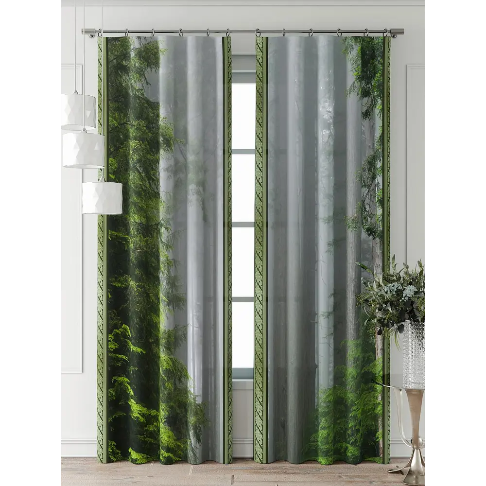 Фото 7 Комплект штор Comfy way Фриости - 17 - 260 см CW711017260-260 на шторной ленте 260x150 см цвет зеленый Фото 7 Комплект штор Comfy way Фриости - 17 - 260 см CW711017260-260 на шторной ленте 260x150 см цвет зеленый