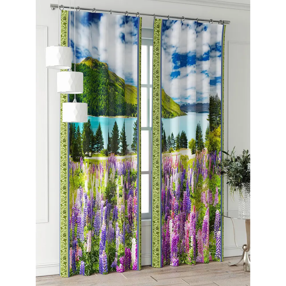 Фото 2 Комплект штор Comfy way Фриости - 29 - 260 см CW711029260-260 на шторной ленте 260x150 см цвет зеленый Фото 2 Комплект штор Comfy way Фриости - 29 - 260 см CW711029260-260 на шторной ленте 260x150 см цвет зеленый