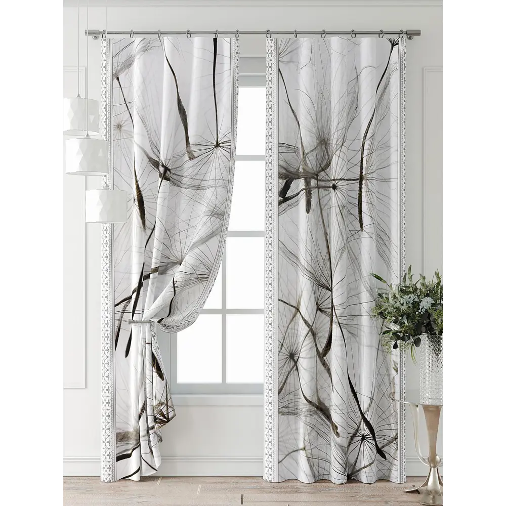 Фото 6 Комплект штор Comfy way Фриости - 33 - 260 см CW711033260-260 на шторной ленте 260x150 см цвет бежевый Фото 6 Комплект штор Comfy way Фриости - 33 - 260 см CW711033260-260 на шторной ленте 260x150 см цвет бежевый