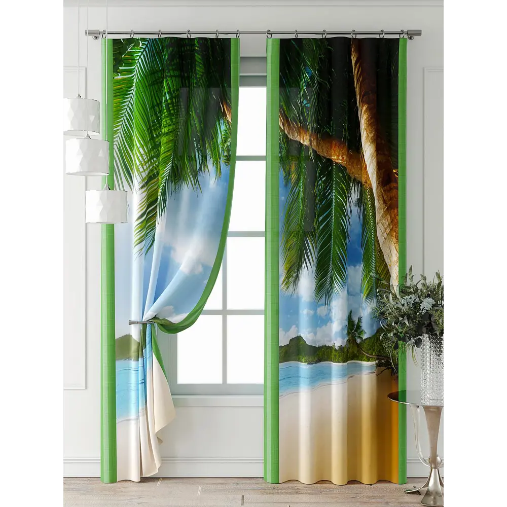 Фото 6 Комплект штор Comfy way Фриости - 36 - 260 см CW711036260-260 на шторной ленте 260x150 см цвет бежевый Фото 6 Комплект штор Comfy way Фриости - 36 - 260 см CW711036260-260 на шторной ленте 260x150 см цвет бежевый