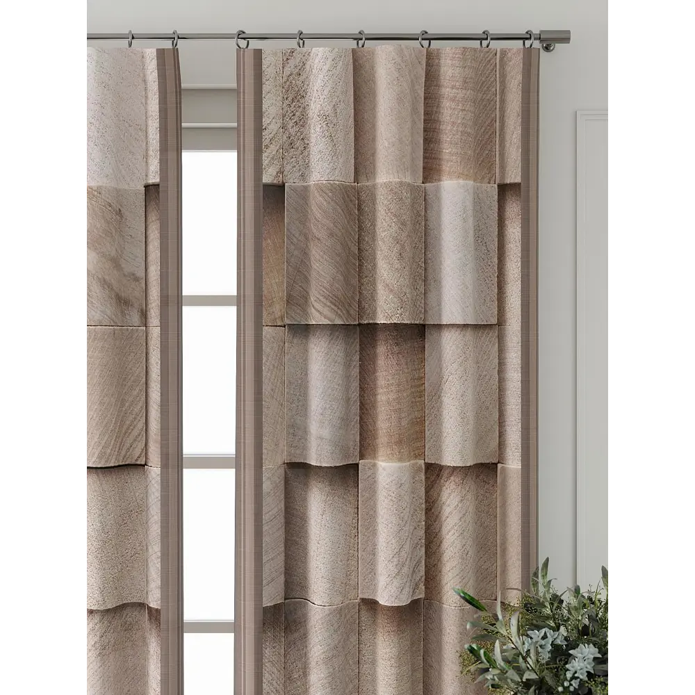 Фото 4 Комплект штор Comfy way Фриости - 57 - 260 см CW711057260-260 на шторной ленте 260x150 см цвет бежевый Фото 4 Комплект штор Comfy way Фриости - 57 - 260 см CW711057260-260 на шторной ленте 260x150 см цвет бежевый