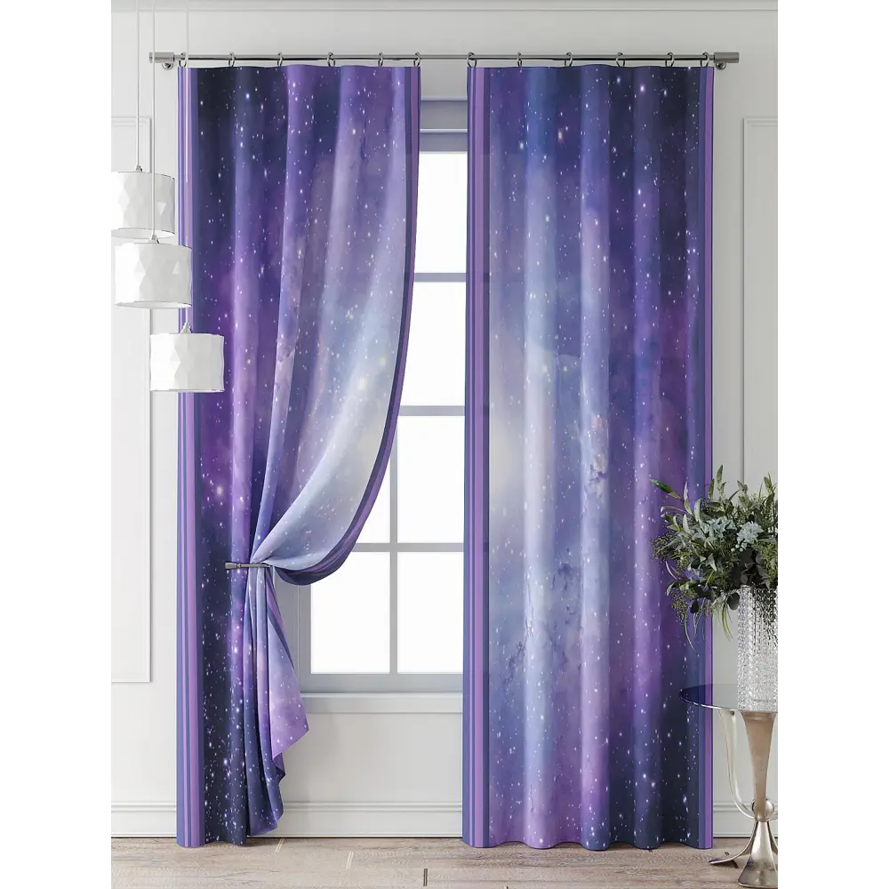 Фото 6 Комплект штор Comfy way Фриости - 58 - 260 см CW711058260-260 на шторной ленте 260x150 см цвет синий Фото 6 Комплект штор Comfy way Фриости - 58 - 260 см CW711058260-260 на шторной ленте 260x150 см цвет синий