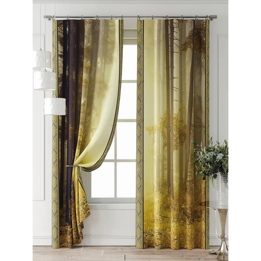 Фото 6 Комплект штор Comfy way Фриости - 60 - 260 см CW711060260-260 на шторной ленте 260x150 см цвет коричневый Фото 6 Комплект штор Comfy way Фриости - 60 - 260 см CW711060260-260 на шторной ленте 260x150 см цвет коричневый