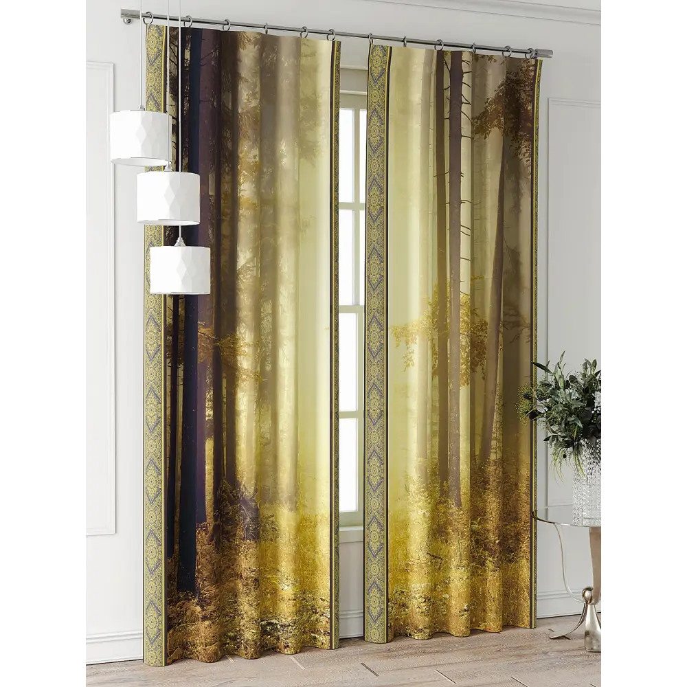 Фото 2 Комплект штор Comfy way Фриости - 60 - 260 см CW711060260-260 на шторной ленте 260x150 см цвет коричневый Фото 2 Комплект штор Comfy way Фриости - 60 - 260 см CW711060260-260 на шторной ленте 260x150 см цвет коричневый