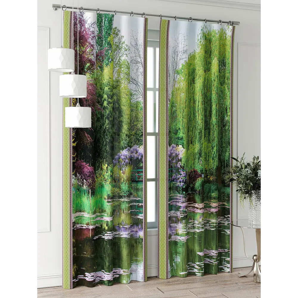 Фото 2 Комплект штор Comfy way Фриости - 61 - 260 см CW711061260-260 на шторной ленте 260x150 см цвет зеленый Фото 2 Комплект штор Comfy way Фриости - 61 - 260 см CW711061260-260 на шторной ленте 260x150 см цвет зеленый