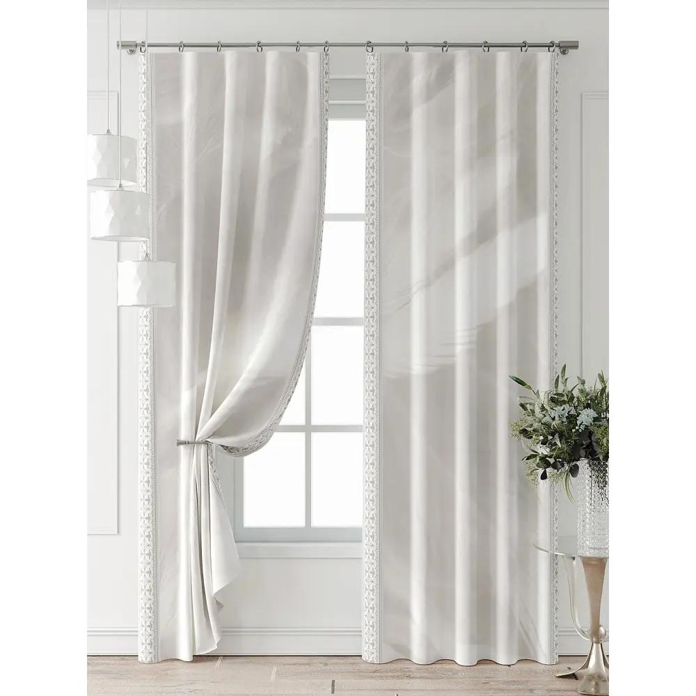 Фото 6 Комплект штор Comfy way Фриости - 66 - 260 см CW711066260-260 на шторной ленте 260x150 см цвет бежевый Фото 6 Комплект штор Comfy way Фриости - 66 - 260 см CW711066260-260 на шторной ленте 260x150 см цвет бежевый