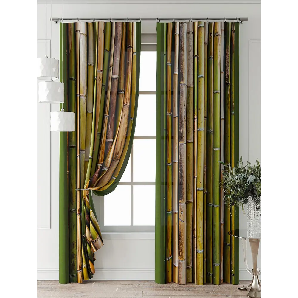 Фото 6 Комплект штор Comfy way Фриости - 73 - 260 см CW711073260-260 на шторной ленте 260x150 см цвет зеленый Фото 6 Комплект штор Comfy way Фриости - 73 - 260 см CW711073260-260 на шторной ленте 260x150 см цвет зеленый
