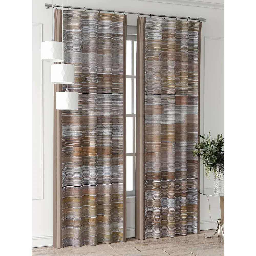 Фото 2 Комплект штор Comfy way Фриости - 09 - 240 см CW711009240-240 на шторной ленте 240x150 см цвет бежевый Фото 2 Комплект штор Comfy way Фриости - 09 - 240 см CW711009240-240 на шторной ленте 240x150 см цвет бежевый
