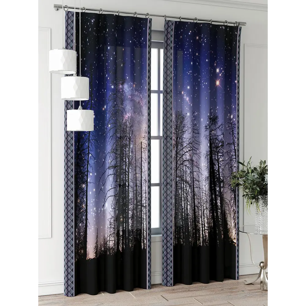 Фото 2 Комплект штор Comfy way Фриости - 41 - 240 см CW711041240-240 на шторной ленте 240x150 см цвет синий Фото 2 Комплект штор Comfy way Фриости - 41 - 240 см CW711041240-240 на шторной ленте 240x150 см цвет синий