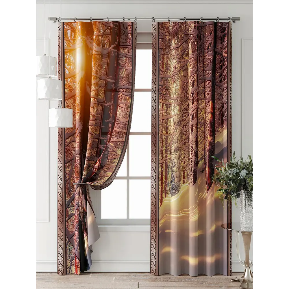 Фото 6 Комплект штор Comfy way Фриости - 49 - 240 см CW711049240-240 на шторной ленте 240x150 см цвет бежевый Фото 6 Комплект штор Comfy way Фриости - 49 - 240 см CW711049240-240 на шторной ленте 240x150 см цвет бежевый