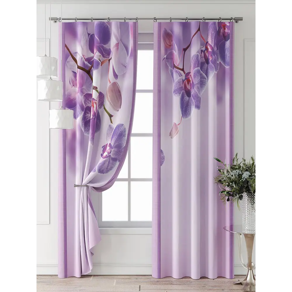 Фото 6 Комплект штор Comfy way Фриости - 55 - 240 см CW711055240-240 на шторной ленте 240x150 см цвет фиолетовый Фото 6 Комплект штор Comfy way Фриости - 55 - 240 см CW711055240-240 на шторной ленте 240x150 см цвет фиолетовый