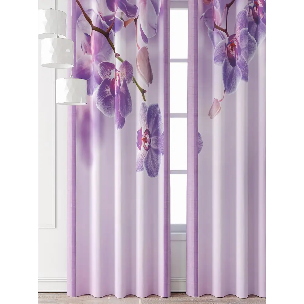 Фото 3 Комплект штор Comfy way Фриости - 55 - 240 см CW711055240-240 на шторной ленте 240x150 см цвет фиолетовый Фото 3 Комплект штор Comfy way Фриости - 55 - 240 см CW711055240-240 на шторной ленте 240x150 см цвет фиолетовый