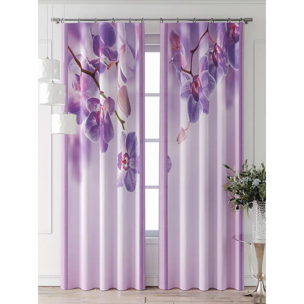 Фото 7 Комплект штор Comfy way Фриости - 55 - 240 см CW711055240-240 на шторной ленте 240x150 см цвет фиолетовый Фото 7 Комплект штор Comfy way Фриости - 55 - 240 см CW711055240-240 на шторной ленте 240x150 см цвет фиолетовый