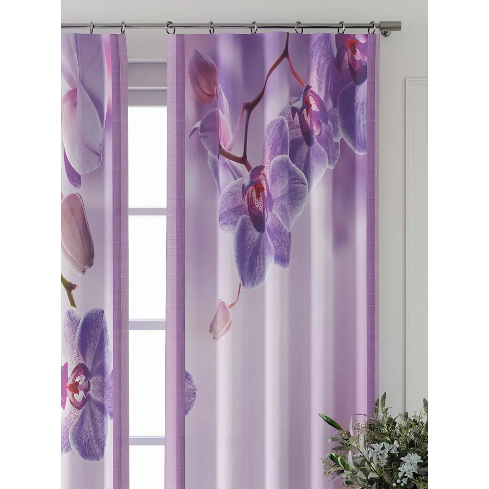 Фото 4 Комплект штор Comfy way Фриости - 55 - 240 см CW711055240-240 на шторной ленте 240x150 см цвет фиолетовый Фото 4 Комплект штор Comfy way Фриости - 55 - 240 см CW711055240-240 на шторной ленте 240x150 см цвет фиолетовый
