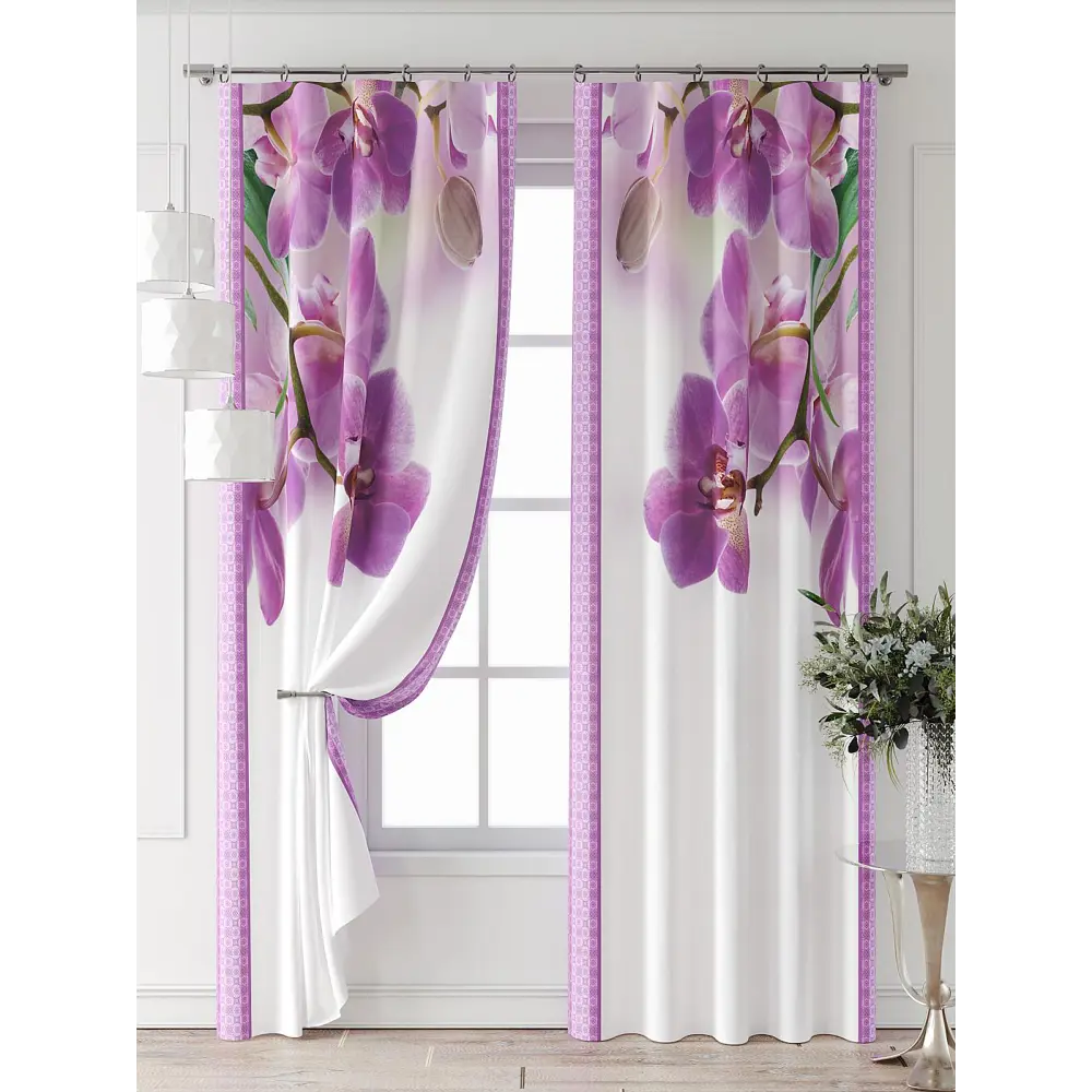 Фото 6 Комплект штор Comfy way Фриости - 56 - 240 см CW711056240-240 на шторной ленте 240x150 см цвет белый Фото 6 Комплект штор Comfy way Фриости - 56 - 240 см CW711056240-240 на шторной ленте 240x150 см цвет белый