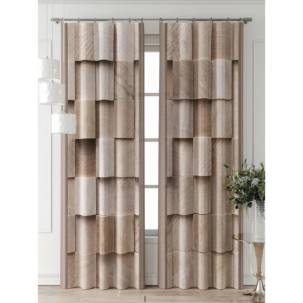 Фото 7 Комплект штор Comfy way Фриости - 57 - 240 см CW711057240-240 на шторной ленте 240x150 см цвет бежевый Фото 7 Комплект штор Comfy way Фриости - 57 - 240 см CW711057240-240 на шторной ленте 240x150 см цвет бежевый