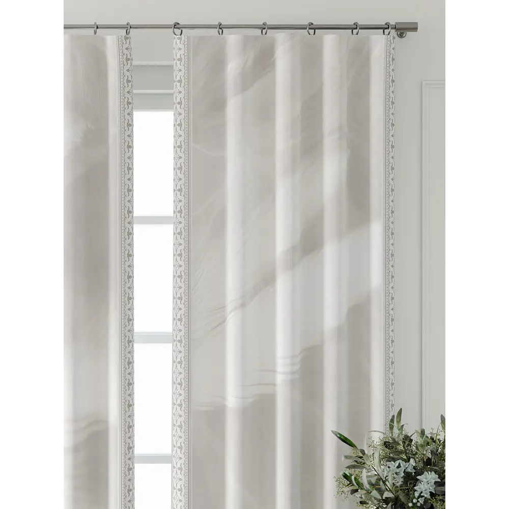 Фото 4 Комплект штор Comfy way Фриости - 66 - 240 см CW711066240-240 на шторной ленте 240x150 см цвет бежевый Фото 4 Комплект штор Comfy way Фриости - 66 - 240 см CW711066240-240 на шторной ленте 240x150 см цвет бежевый
