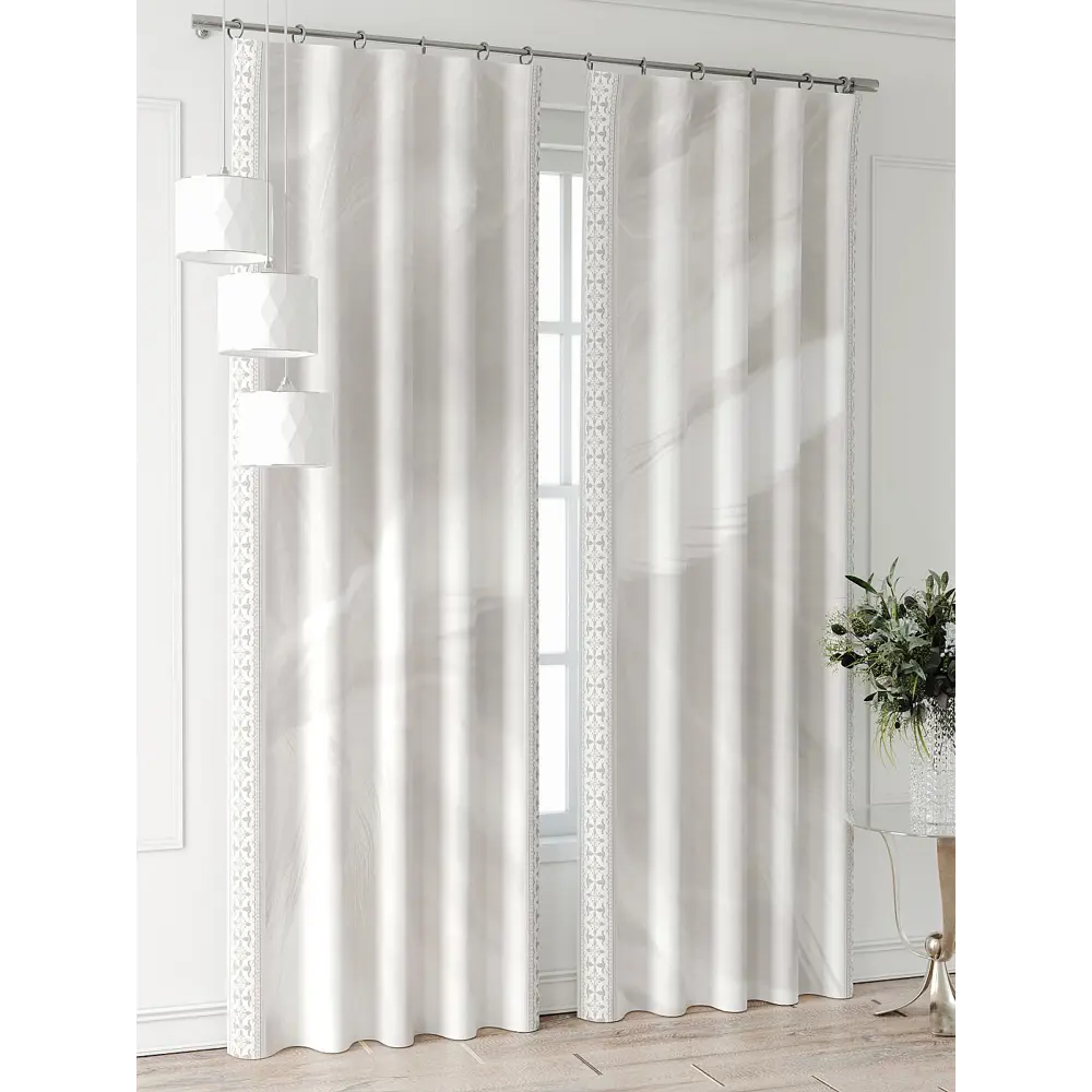 Фото 2 Комплект штор Comfy way Фриости - 66 - 240 см CW711066240-240 на шторной ленте 240x150 см цвет бежевый Фото 2 Комплект штор Comfy way Фриости - 66 - 240 см CW711066240-240 на шторной ленте 240x150 см цвет бежевый