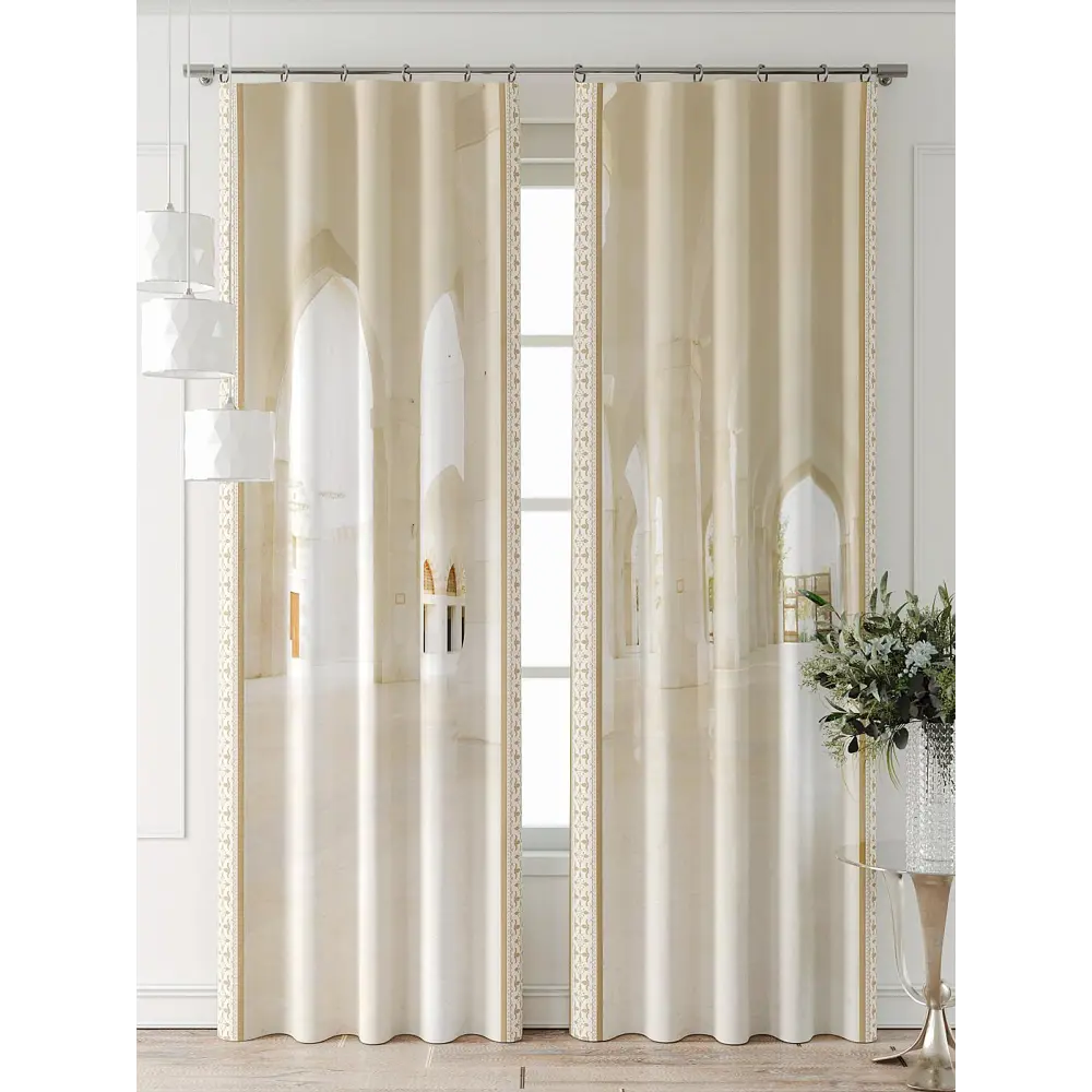 Фото 7 Комплект штор Comfy way Фриости - 75 - 240 см CW711075240-240 на шторной ленте 240x150 см цвет бежевый Фото 7 Комплект штор Comfy way Фриости - 75 - 240 см CW711075240-240 на шторной ленте 240x150 см цвет бежевый