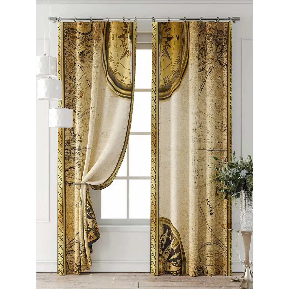 Фото 6 Комплект штор Comfy way Фриости - 18 - 240 см CW711018240-240 на шторной ленте 240x150 см цвет бежевый Фото 6 Комплект штор Comfy way Фриости - 18 - 240 см CW711018240-240 на шторной ленте 240x150 см цвет бежевый