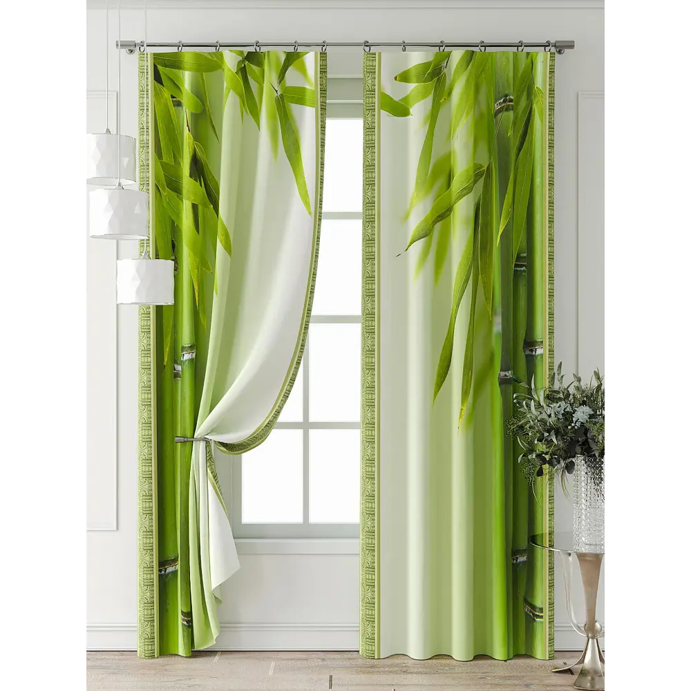 Фото 6 Комплект штор Comfy way Фриости - 39 - 240 см CW711039240-240 на шторной ленте 240x150 см цвет зеленый Фото 6 Комплект штор Comfy way Фриости - 39 - 240 см CW711039240-240 на шторной ленте 240x150 см цвет зеленый