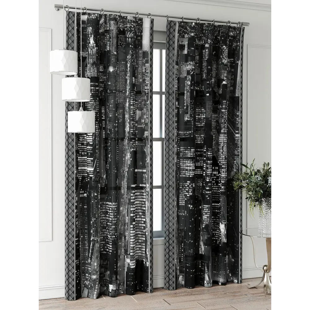 Фото 2 Комплект штор Comfy way Фриости - 65 - 240 см CW711065240-240 на шторной ленте 240x150 см цвет серый Фото 2 Комплект штор Comfy way Фриости - 65 - 240 см CW711065240-240 на шторной ленте 240x150 см цвет серый