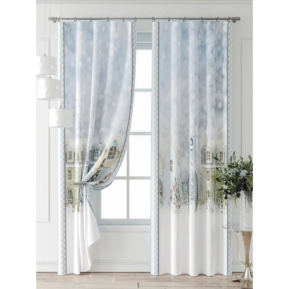 Фото 6 Комплект штор Comfy way Фриости - 68 - 240 см CW711068240-240 на шторной ленте 240x150 см цвет белый Фото 6 Комплект штор Comfy way Фриости - 68 - 240 см CW711068240-240 на шторной ленте 240x150 см цвет белый