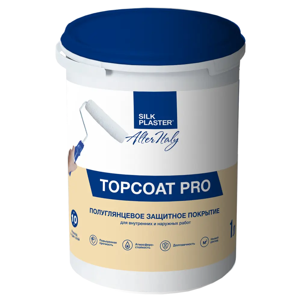 Фото Защитное покрытие для декоративной шт атурки Silk Plaster AlterItaly Topcoat Pro Mixart 1 л Фото Защитное покрытие для декоративной шт атурки Silk Plaster AlterItaly Topcoat Pro Mixart 1 л