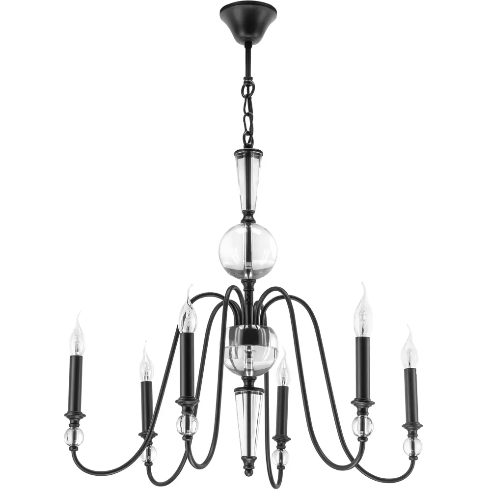 Фото Люстра подвесная Lightstar Ragno 732067 6 ламп 12 м² цвет черный Фото Люстра подвесная Lightstar Ragno 732067 6 ламп 12 м² цвет черный