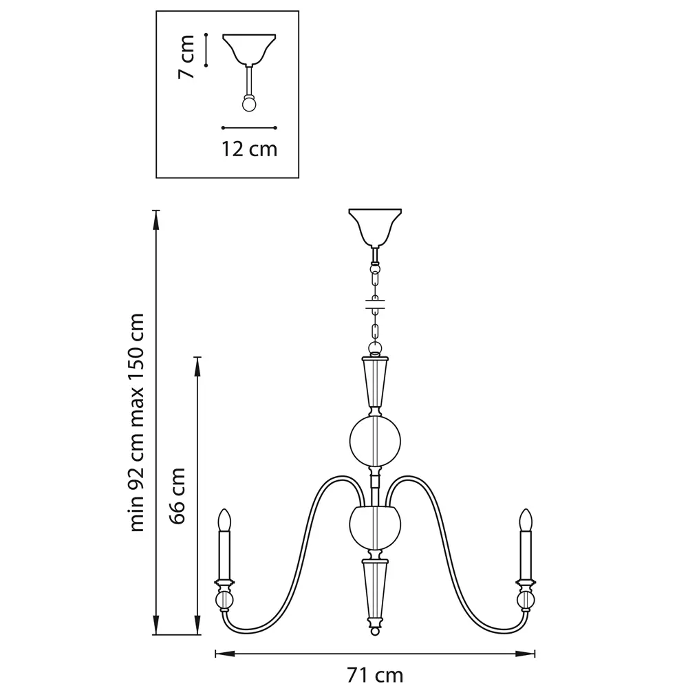 Фото 2 Люстра подвесная Lightstar Ragno 732067 6 ламп 12 м² цвет черный Фото 2 Люстра подвесная Lightstar Ragno 732067 6 ламп 12 м² цвет черный