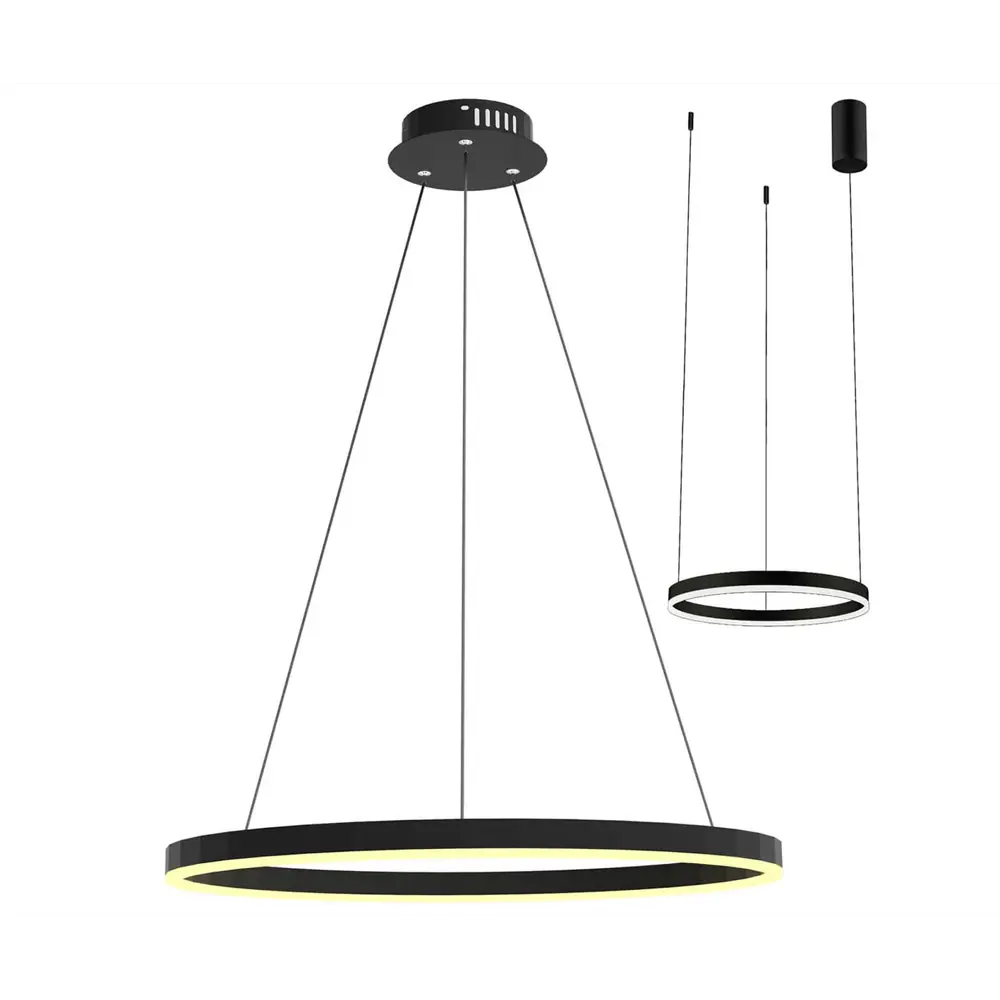 Фото Светильник подвесной светодиодный Kink light Тор 08212.19a 3000k-kinklight 10 м² нейтральный белый свет цвет черный Фото Светильник подвесной светодиодный Kink light Тор 08212.19a 3000k-kinklight 10 м² нейтральный белый свет цвет черный