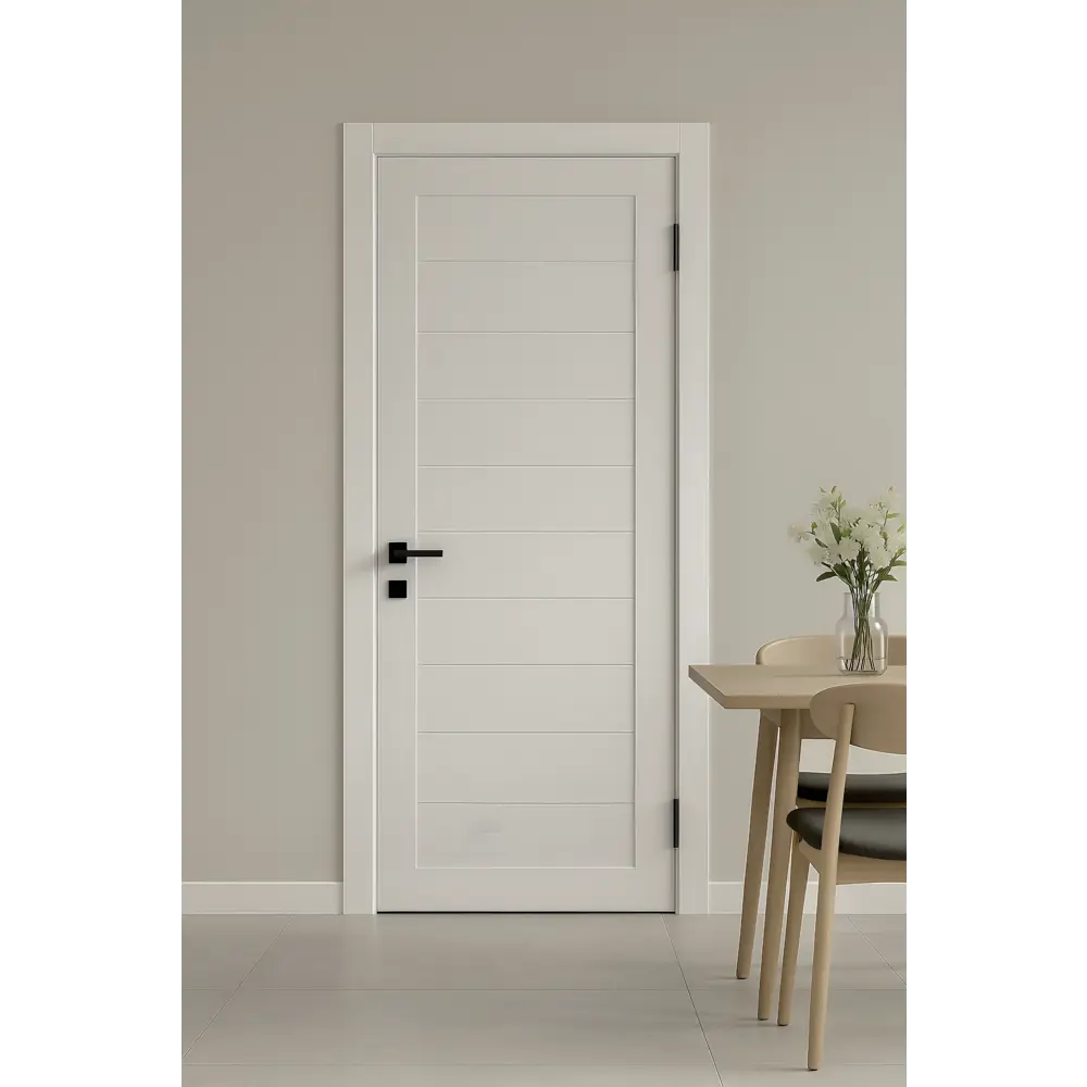 Фото 2 Дверь межкомнатная глухая Корса 60x200 см Hardflex цвет белый с замком и петлями Фото 2 Дверь межкомнатная глухая Корса 60x200 см Hardflex цвет белый с замком и петлями