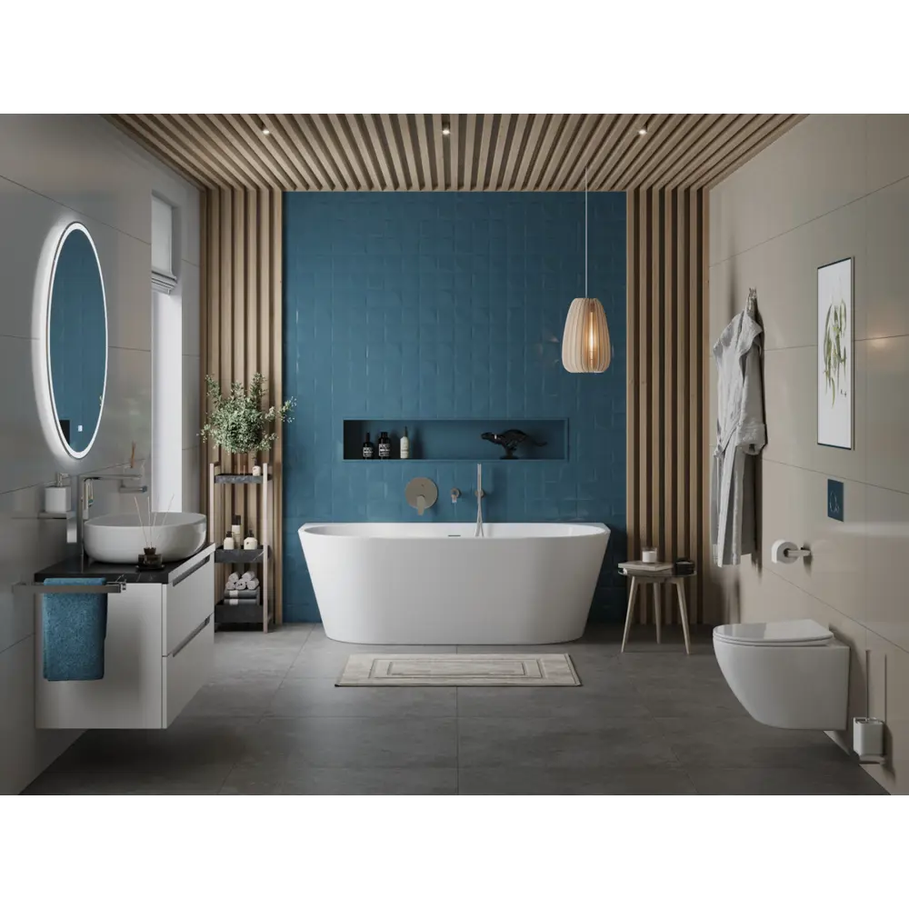 Фото 3 Отдельностоящая ванна Belbagno BB710-1400-750 акрил 140x75см Фото 3 Отдельностоящая ванна Belbagno BB710-1400-750 акрил 140x75см