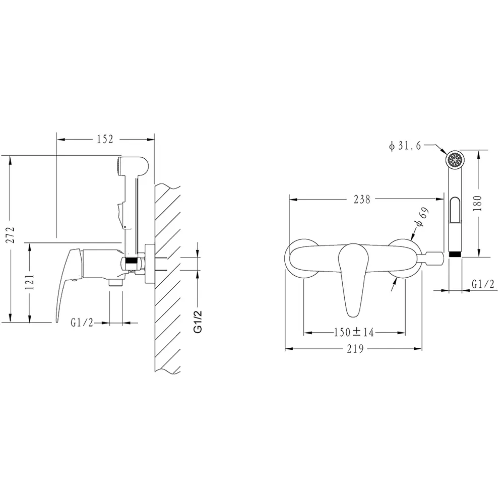 Фото 4 Смеситель Lemark Linara LM0418C с гигиеническим душем цвет хром Фото 4 Смеситель Lemark Linara LM0418C с гигиеническим душем цвет хром