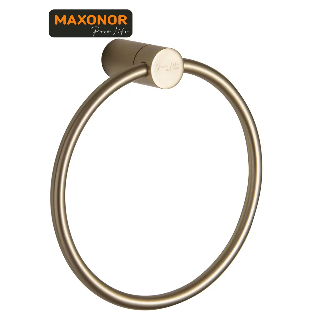Фото 2 Держатель для полотенец Maxonor pure life PL2604 19см цвет жёлтый/золотой Фото 2 Держатель для полотенец Maxonor pure life PL2604 19см цвет жёлтый/золотой