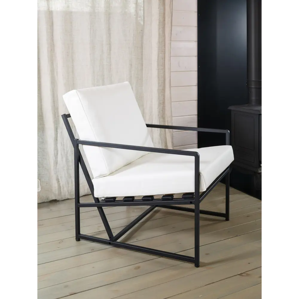 Фото 2 Набор садовой мебели Estente Mateo металл черный/белый диван 2 кресла