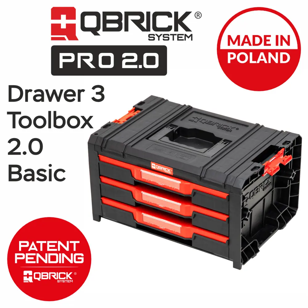 Фото 9 Ящик для инструментов Qbrick System QS PRO Drawer 3 Toolbox Basic 460x320x260 мм, пластик Фото 9 Ящик для инструментов Qbrick System QS PRO Drawer 3 Toolbox Basic 460x320x260 мм, пластик