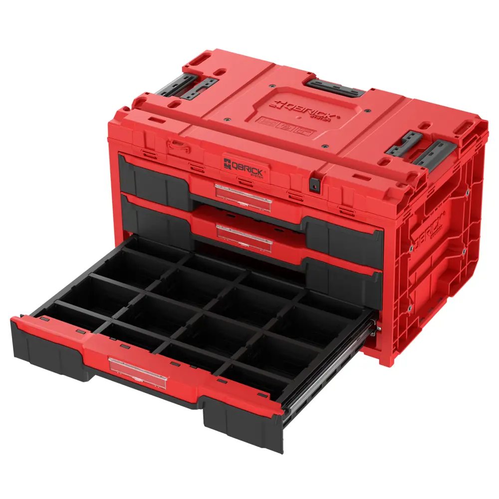 Фото 2 Ящик для инструментов Qbrick System QS ONE Drawer 3 Toolbox 2.0 Red Ultra HD Custom 587x380x340 мм, пластик Фото 2 Ящик для инструментов Qbrick System QS ONE Drawer 3 Toolbox 2.0 Red Ultra HD Custom 587x380x340 мм, пластик