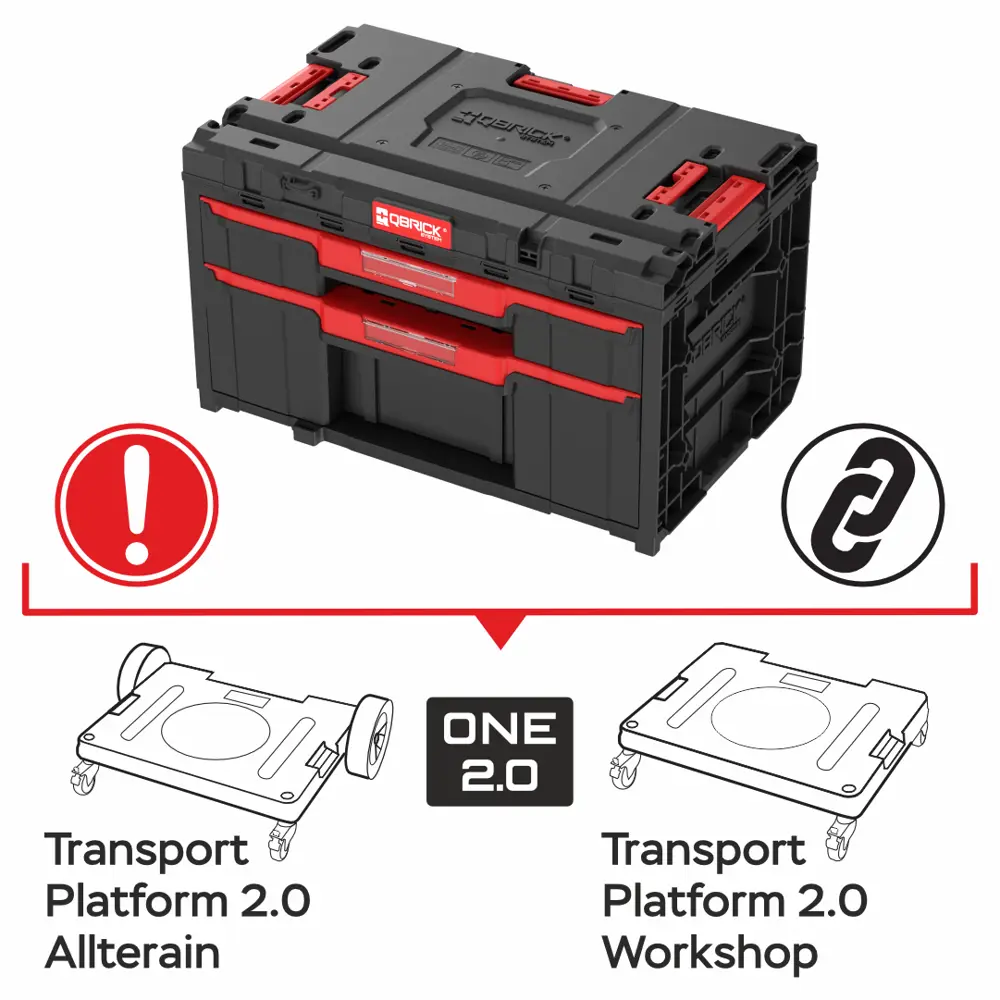 Фото 7 Ящик для инструментов Qbrick System QS ONE Drawer 2 Plus Toolbox 2.0 587x380x340 мм, пластик