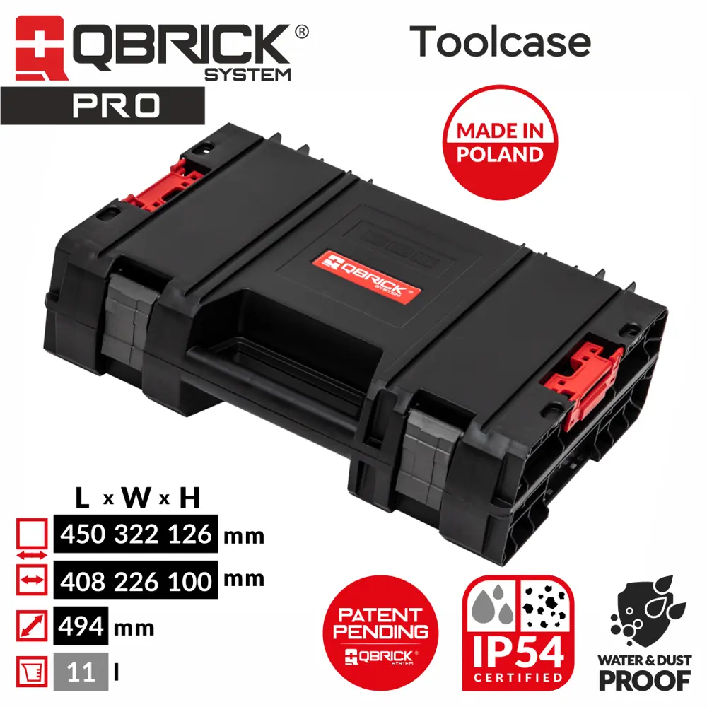 Фото Ящик для инструментов Qbrick System QS PRO Toolcase Protective Foam 460x335x140 мм, пластик Фото Ящик для инструментов Qbrick System QS PRO Toolcase Protective Foam 460x335x140 мм, пластик