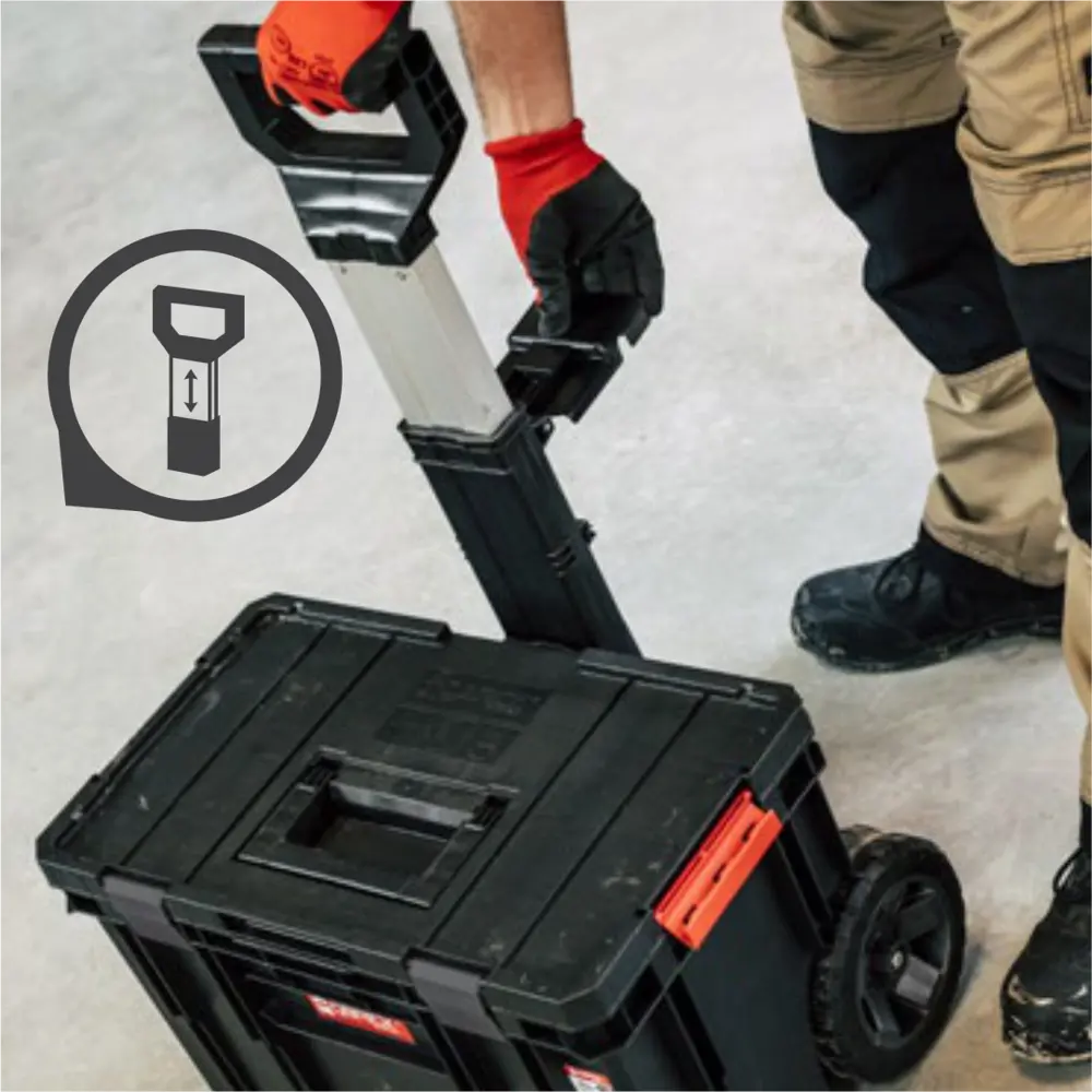 Фото 3 Ящик-тележка для инструментов на колесах Qbrick System QS TWO Cart Plus Vario 530x380x690 мм, пластик Фото 3 Ящик-тележка для инструментов на колесах Qbrick System QS TWO Cart Plus Vario 530x380x690 мм, пластик