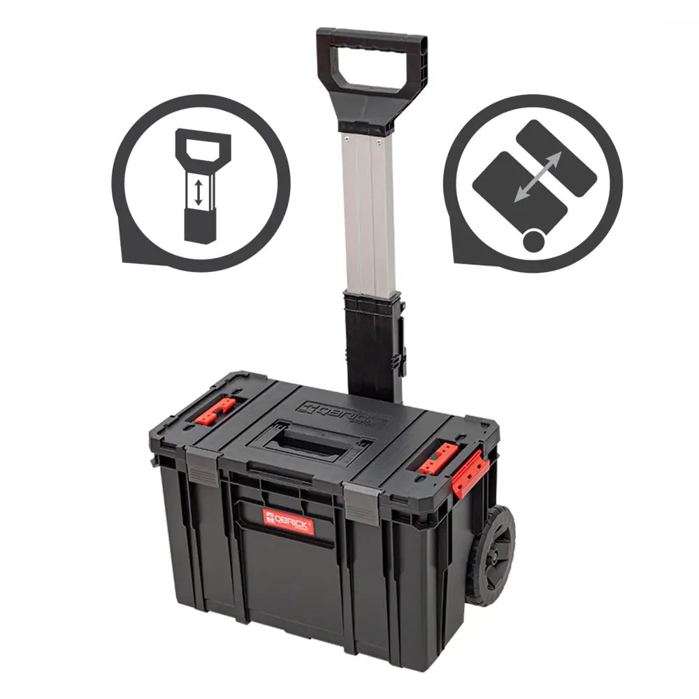 Фото 2 Ящик-тележка для инструментов на колесах Qbrick System QS TWO Cart Plus Vario 530x380x690 мм, пластик Фото 2 Ящик-тележка для инструментов на колесах Qbrick System QS TWO Cart Plus Vario 530x380x690 мм, пластик