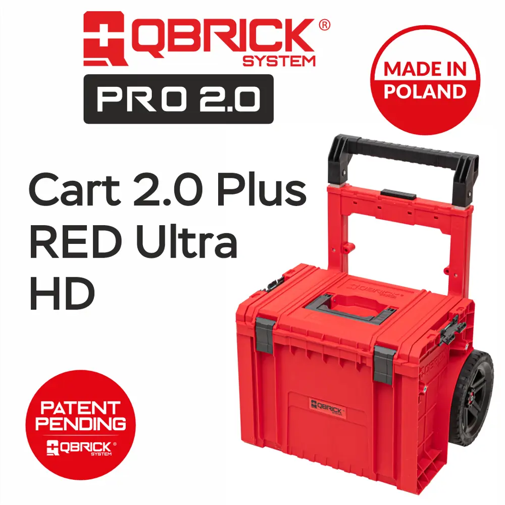 Фото 16 Ящик для инструментов Qbrick System QS Pro Cart 2.0 Plus Red Ultra HD 40.70x46.50x71.60 см, abs-пластик