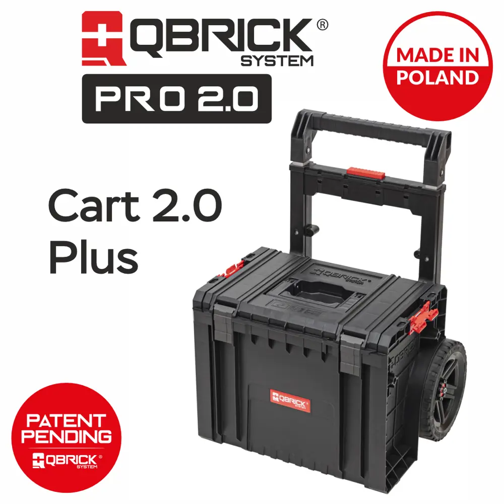 Фото 12 Ящик-тележка для инструментов на колесах Qbrick System QS Pro Cart 2.0 Plus 41.50x49x66 см, abs-пластик