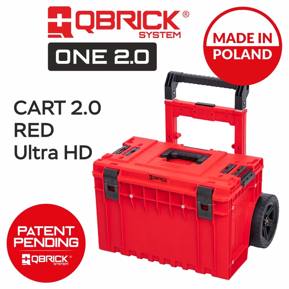 Фото 12 Ящик-тележка для инструментов на колесах Qbrick System QS One Cart 2.0. Red Ultra HD 49.50x64.50x66.90 см, abs-пластик Фото 12 Ящик-тележка для инструментов на колесах Qbrick System QS One Cart 2.0. Red Ultra HD 49.50x64.50x66.90 см, abs-пластик