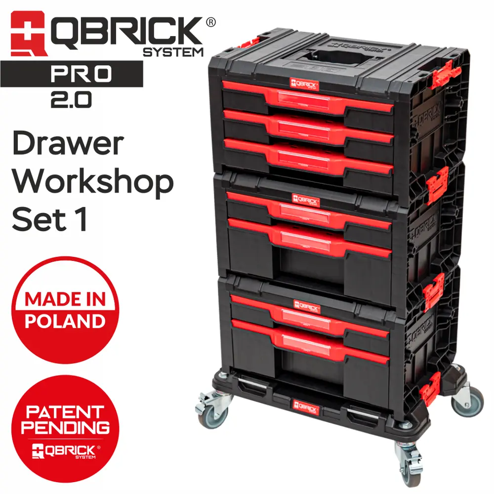 Фото 4 Ящик для инструментов Qbrick System QS PRO Drawer Workshop Set 4 525x345x885 мм, пластик Фото 4 Ящик для инструментов Qbrick System QS PRO Drawer Workshop Set 4 525x345x885 мм, пластик